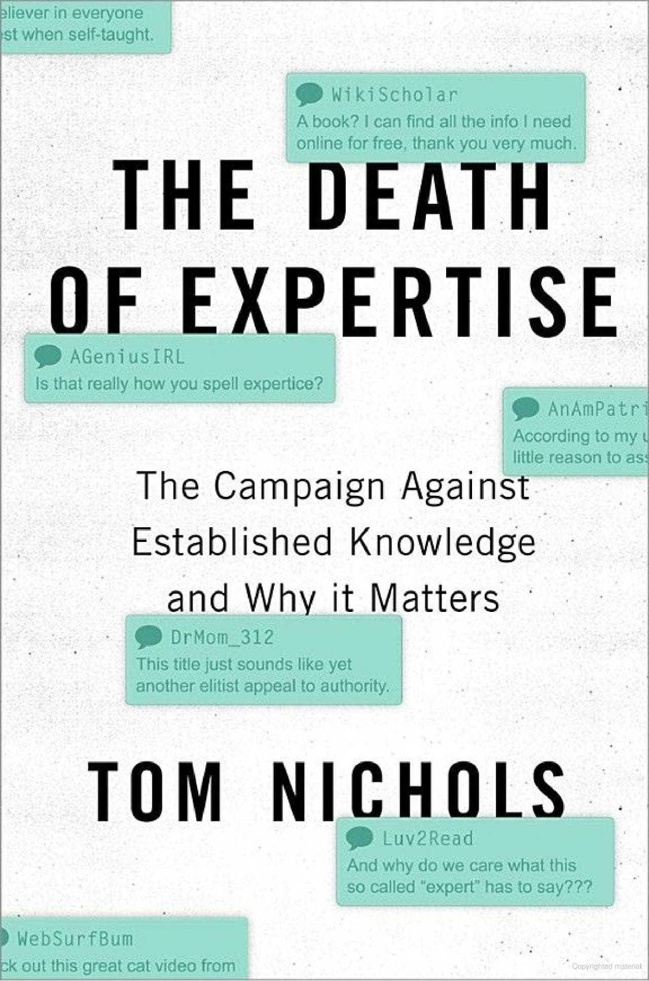 The Death of Expertise: The Campaign Against Established Knowledge and Why it Matters — book cover